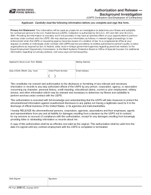 PS Form 2181 C