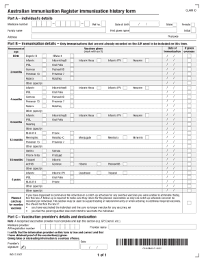 Air History Form