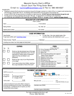  Macomb County Circuit Court Fax Filing 2016-2024