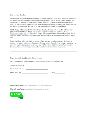 Flipgrid Consent Form Spanish