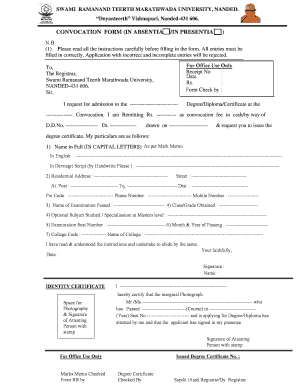 Convocation Form