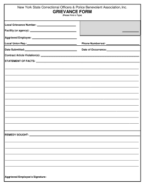 New York Police Association  Form