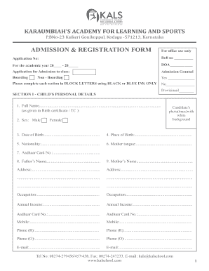 Kals School  Form