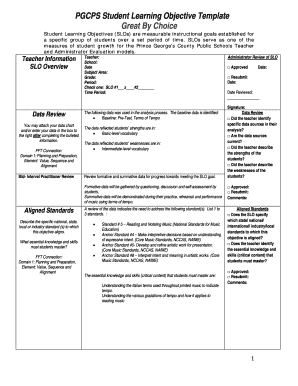 Pgcps Lesson Plan Template  Form