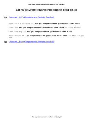 Ati Comprehensive Predictor Pn  Form