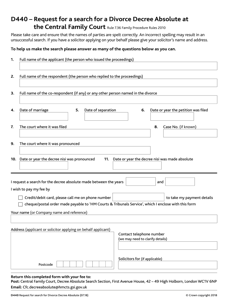 D440 Form