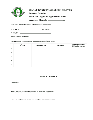 Ibbl Debit Approval Form