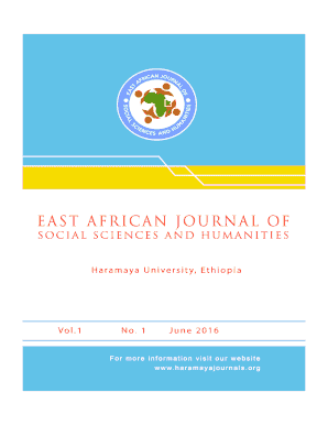 East African Journal of Social Sciences and Humanities  Form