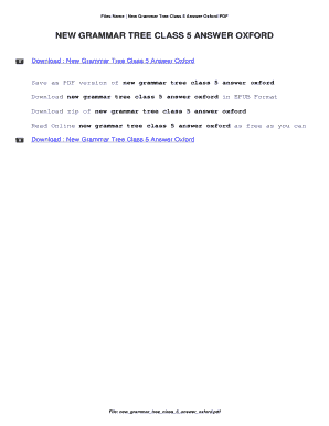 The New Grammar Tree Class 5 Solutions PDF  Form