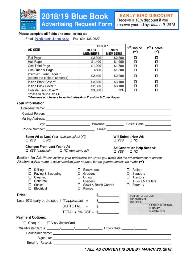 Bc Road Builders Blue Book PDF  Form