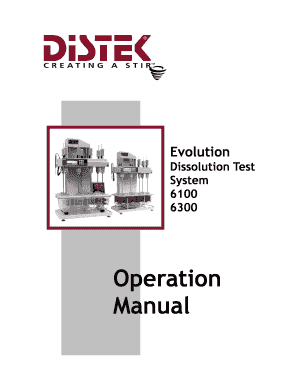 Distek Evolution 6100 Manual Download  Form