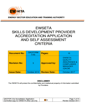 Ewseta Assessor Registration  Form