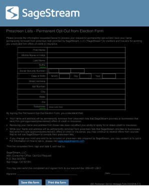  Sagestream Form 2018-2024