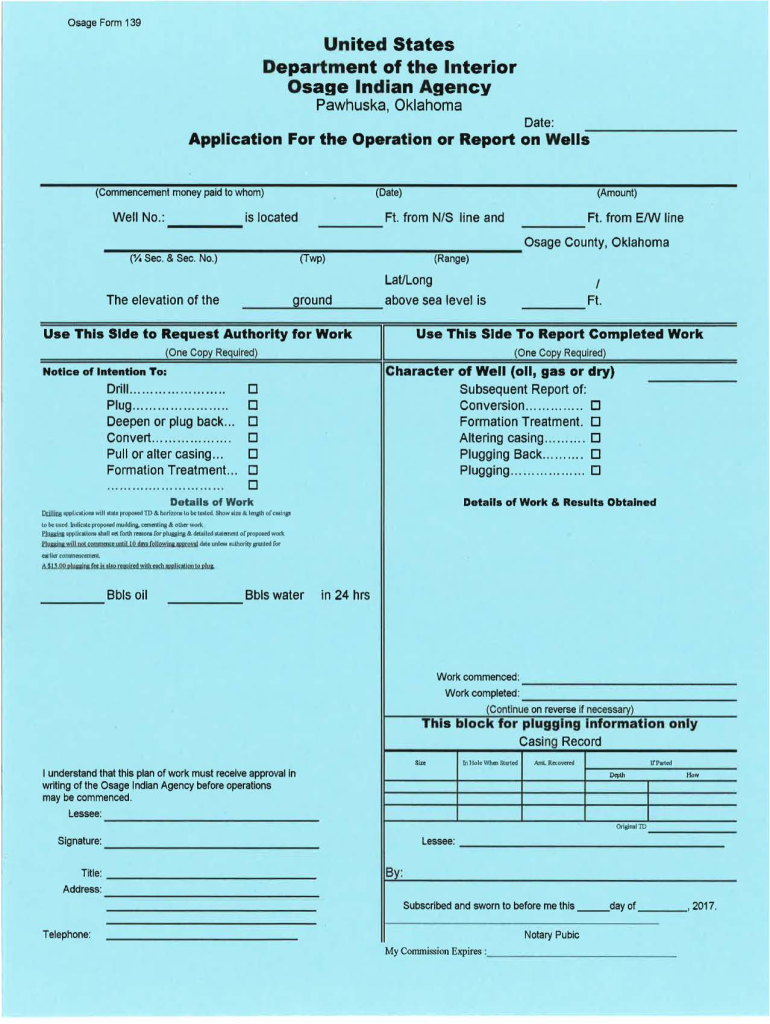 Osage Nation Lien Release Form