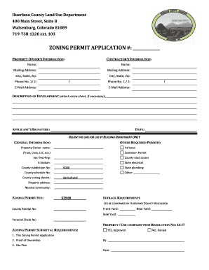 Huerfano County Building Department  Form