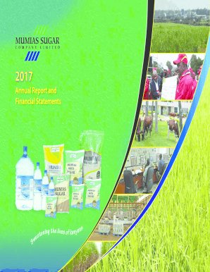 Annual Report and Financial Statements Mumias Sugar Company  Form