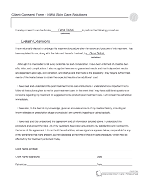 Hair Extension Contract Template  Form