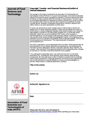 The Copyright to This Article is Transferred to the Association of Food Scientists and  Form