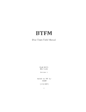 Blue Team Field Manual PDF  Form