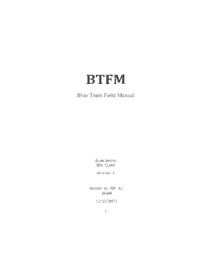 Blue Team Field Manual PDF Form