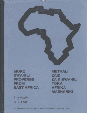 Methali Za Kiswahili Na Maana Zake PDF  Form
