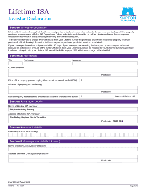  Skipton Investor Declaration Form 2018-2024