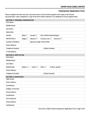 Job Application Form Jamaica