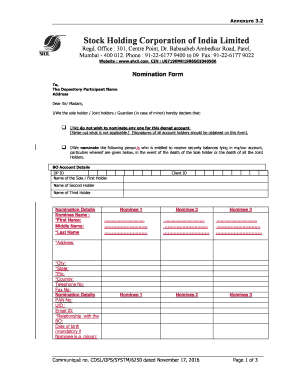 Shcil Client Modification Form