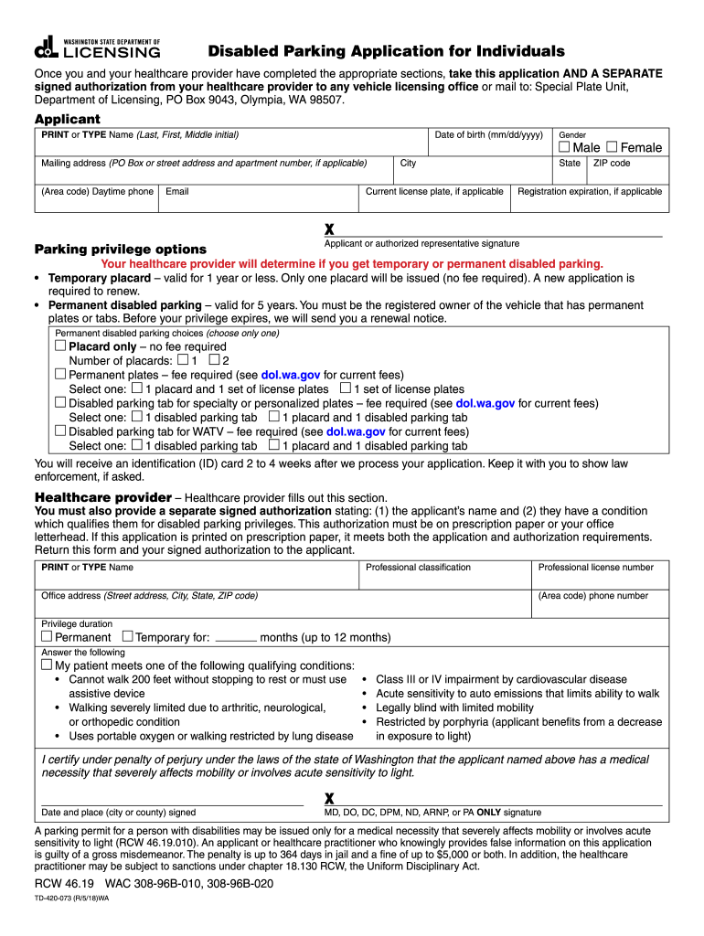 washington state trip permit template