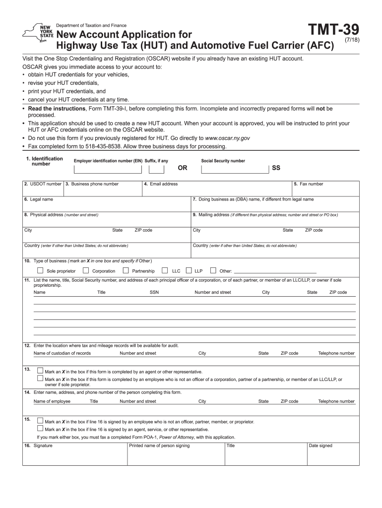  Tmt 39 Form 2018-2024