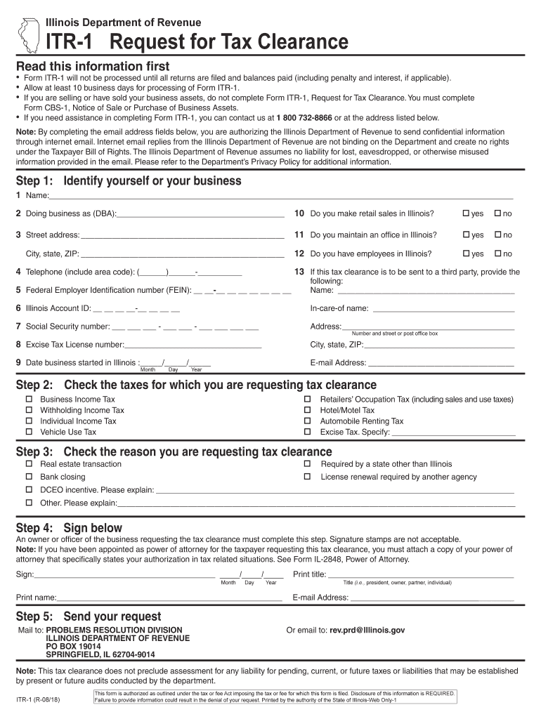 Illinois Itr  Form