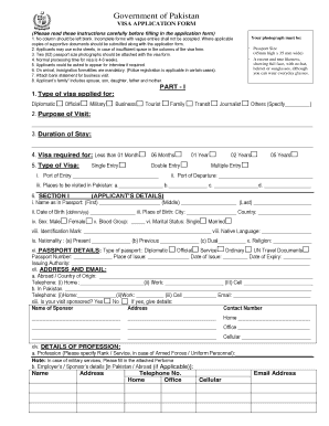  Pakistan Form 2018