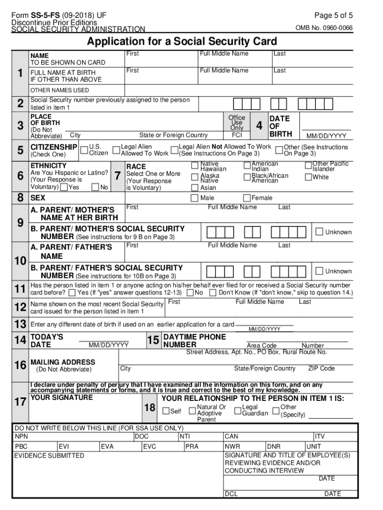  Replacement Social Security Card 2018-2024