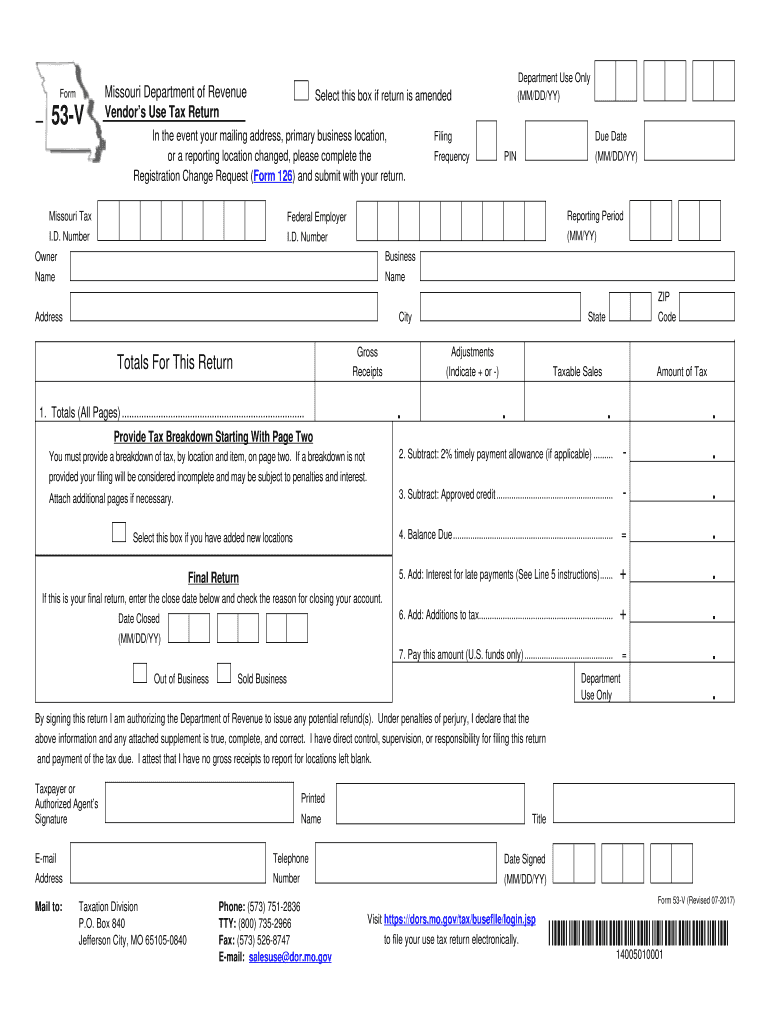 Missouri Form 53 V