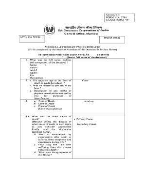 Lic Form No 3784 Hindi PDF