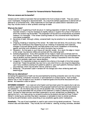 Veneer Consent Form PDF