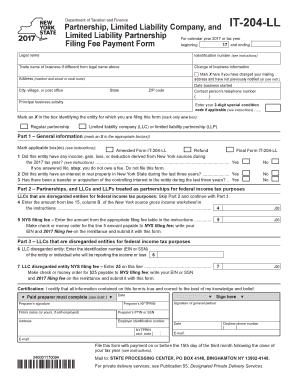  Partnership, Limited Liability Company, and it 204 LL 2017