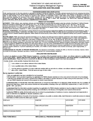 DEPARTMENT of HOMELAND SECURITY No 1660 0002 Federal  Form