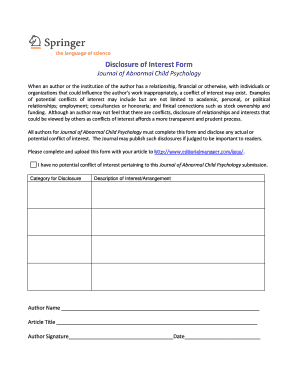 Disclosure of Interest Form