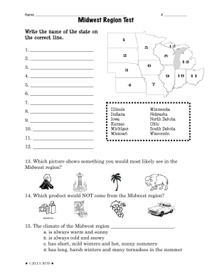 Midwest Region Test  Form