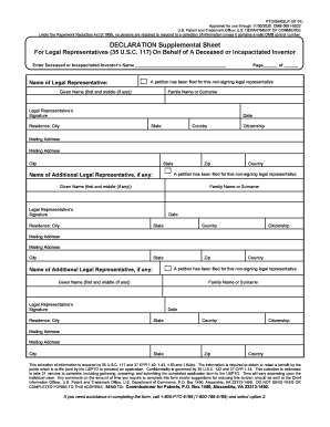 Request for First Action Interview United States Patent and  Form