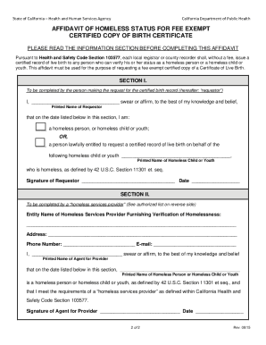  Homeless Fee 2015-2024