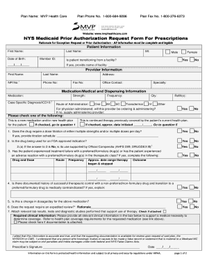 Mvp Prior Authorization Form PDF