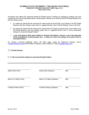 PROQUEST EMBARGO REQUEST FORM Page 1 of 1