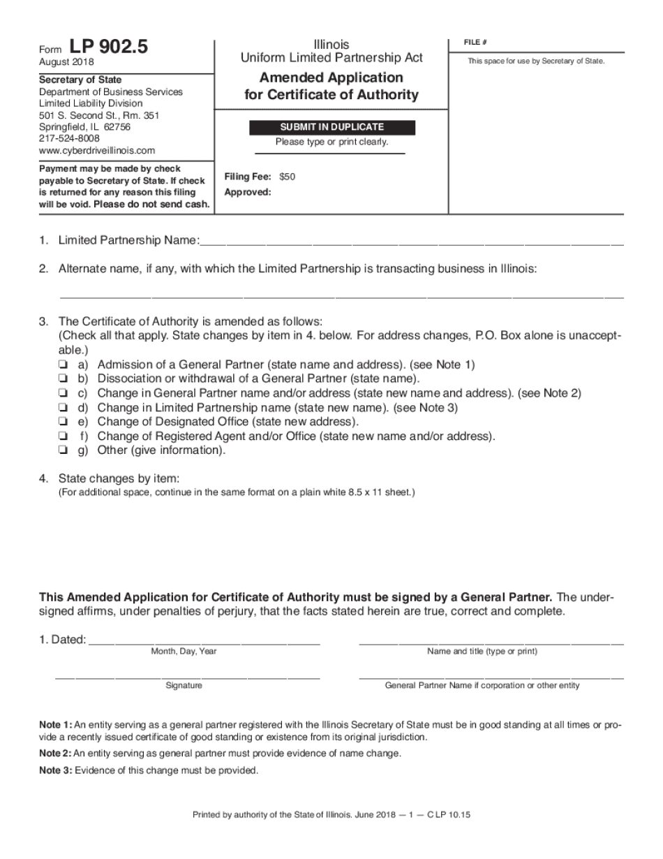 Il Partnership Application Authority  Form