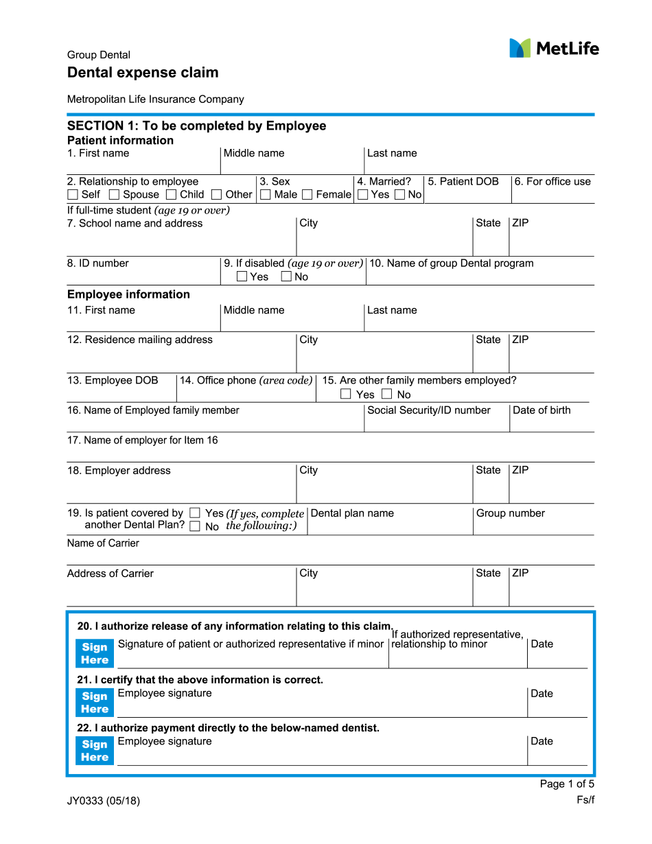  Metlife Dental Claims Mailing Address Jraces Sucher 2018-2024