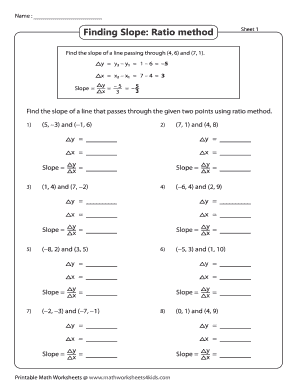 Finding Slope Ratio Method  Form