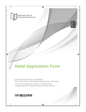 Nsfaf Application Form PDF Download