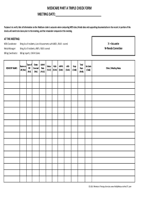 Triple Check Checklist  Form