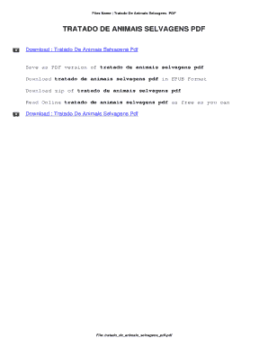 Tratado De Animais Selvagens PDF  Form